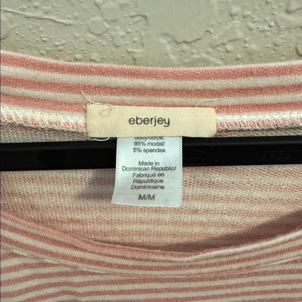 Eberjey Sadie Stripes Slouchy Long Sleeve Top - Picture 3 of 3